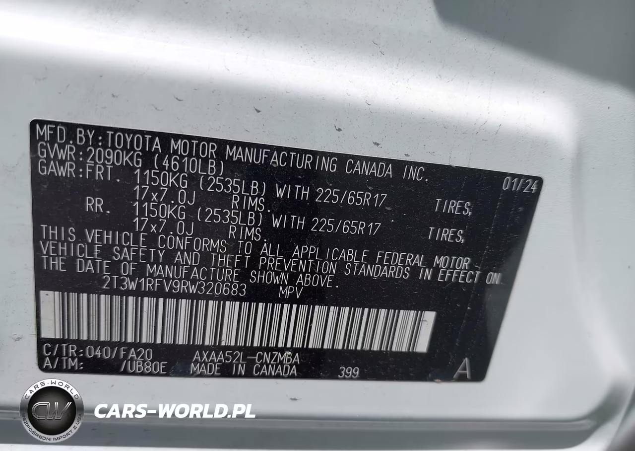 2024 Toyota Rav4 Xle VIN:2T3W1RFV9RW320683 - 9