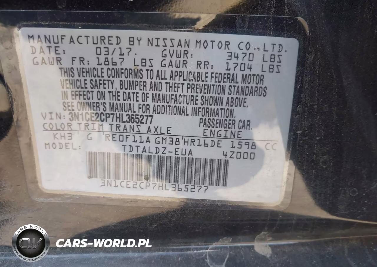 2017 Nissan Versa Note Sv VIN:3N1CE2CP7HL365277 - 9