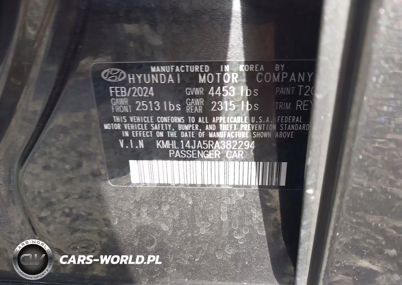 2024 Hyundai Sonata Sel VIN:KMHL14JA5RA382294 - 9