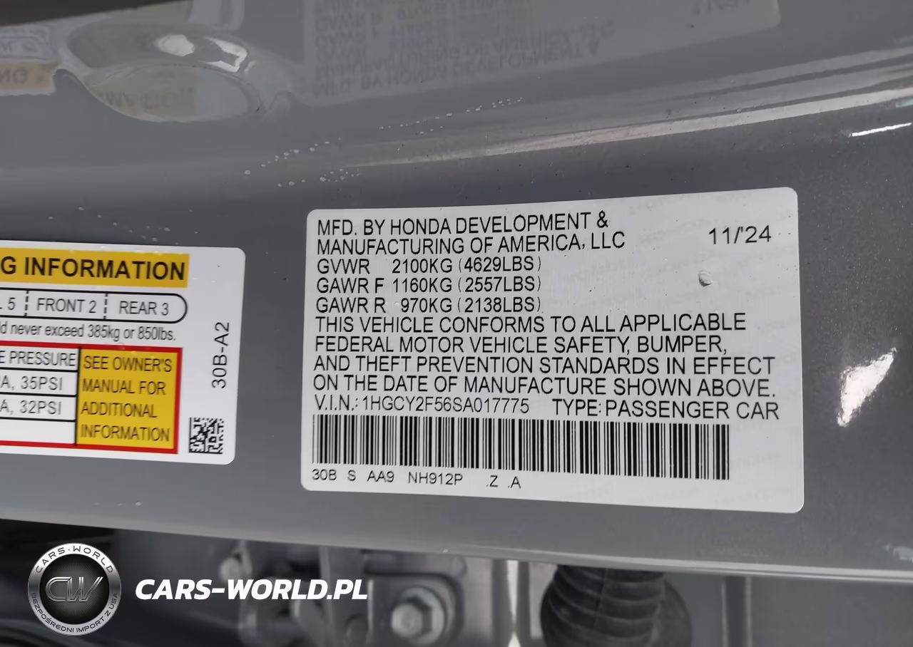 2025 Honda Accord Hybrid Sport VIN:1HGCY2F56SA017775 - 9