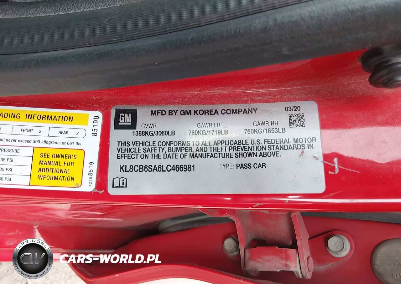 2020 Chevrolet Spark Fwd Ls Automatic VIN:KL8CB6SA6LC466981 - 9