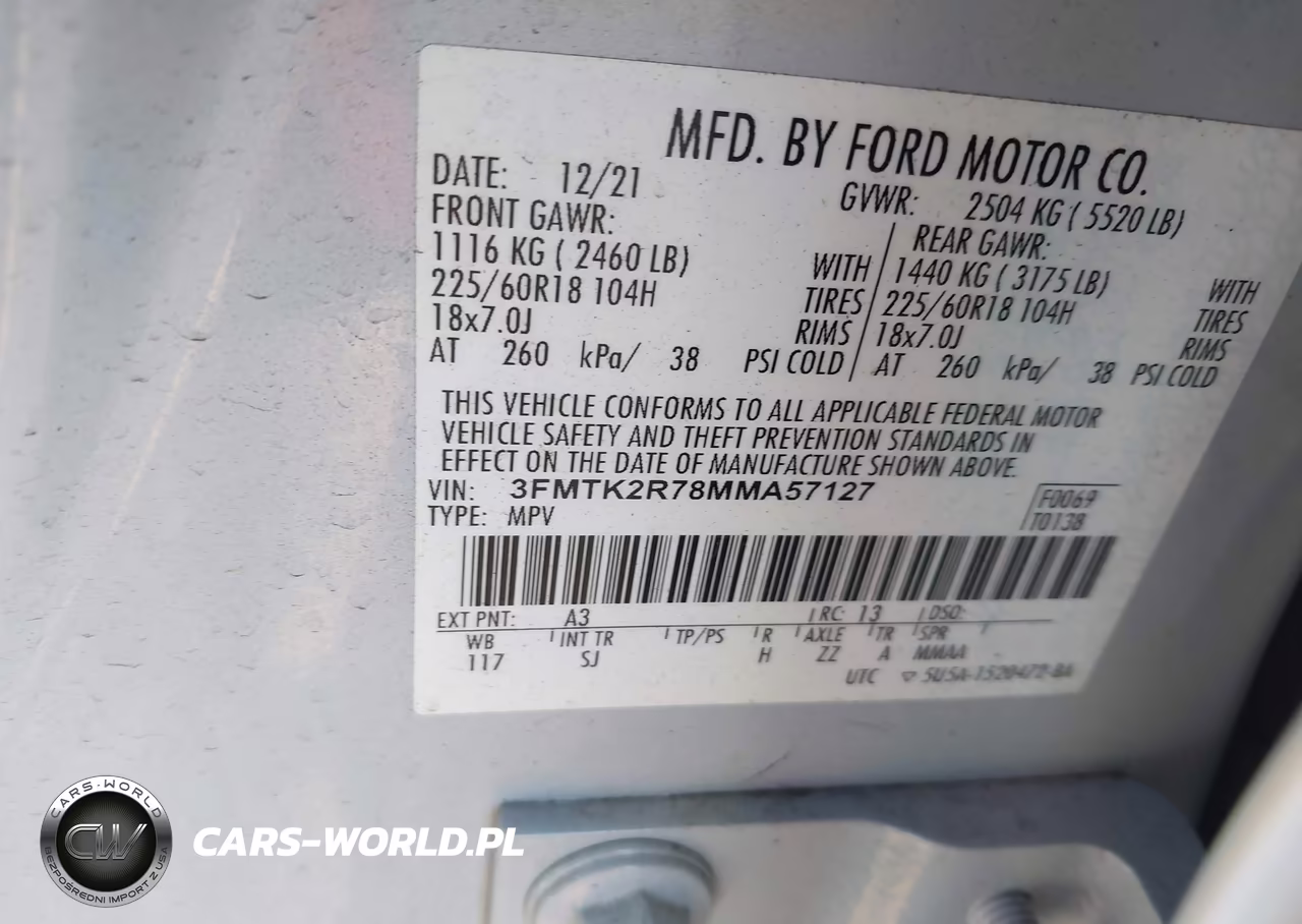 2021 Ford Mustang Mach-E California Route 1 VIN:3FMTK2R78MMA57127 - 9