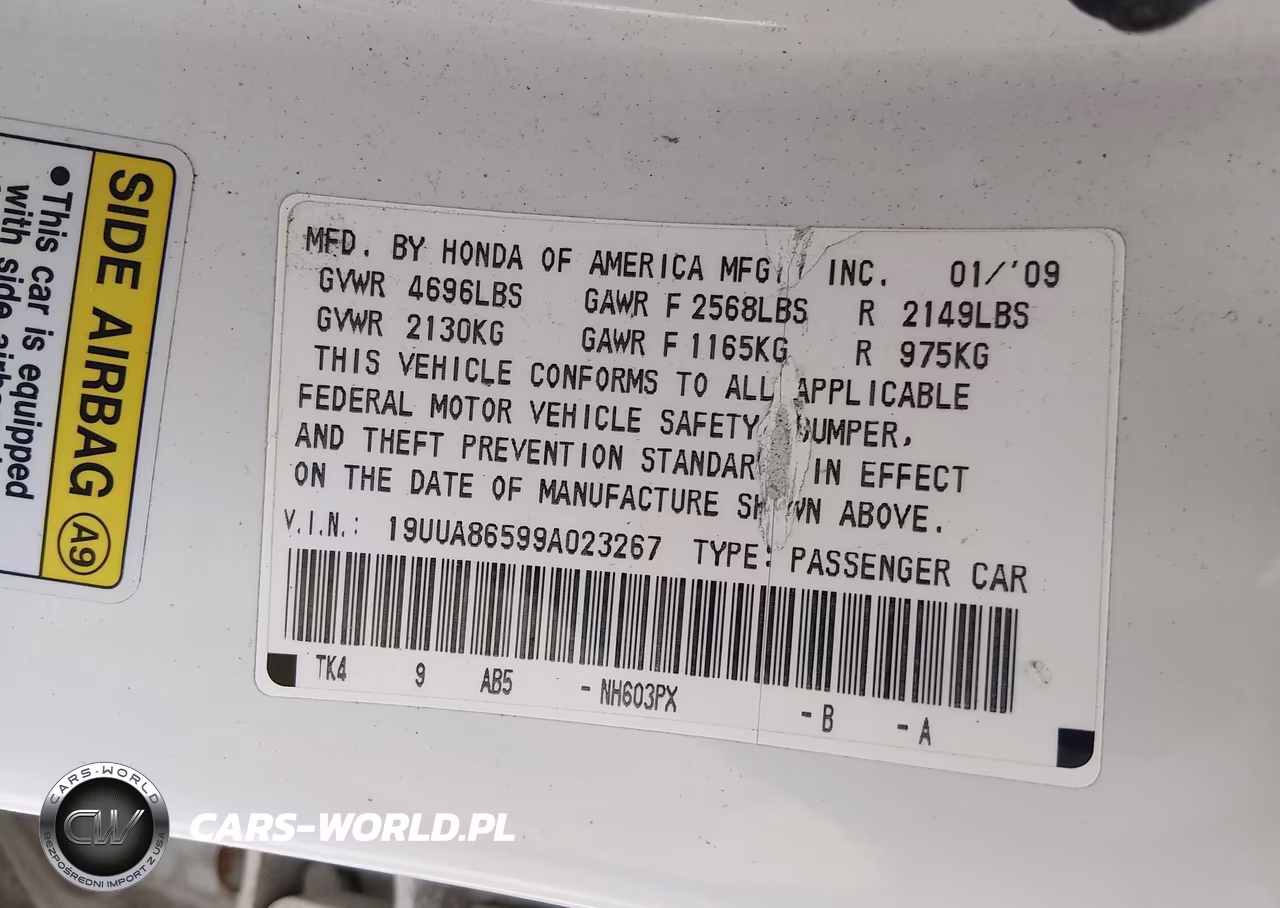 2009 Acura Tl 3.5 VIN:19UUA86599A023267 - 9