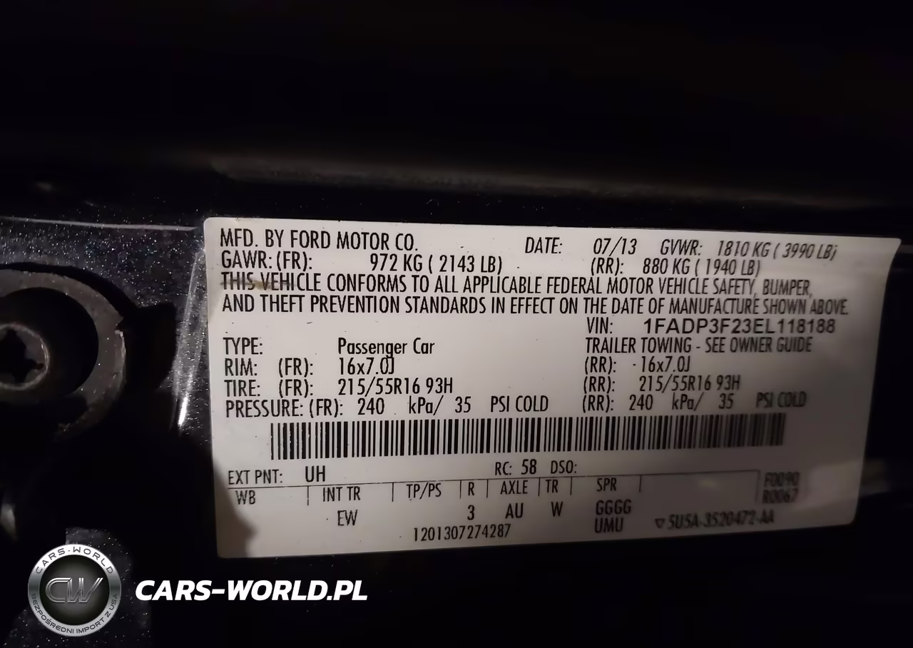 2014 Ford Focus Se VIN:1FADP3F23EL118188 - 9