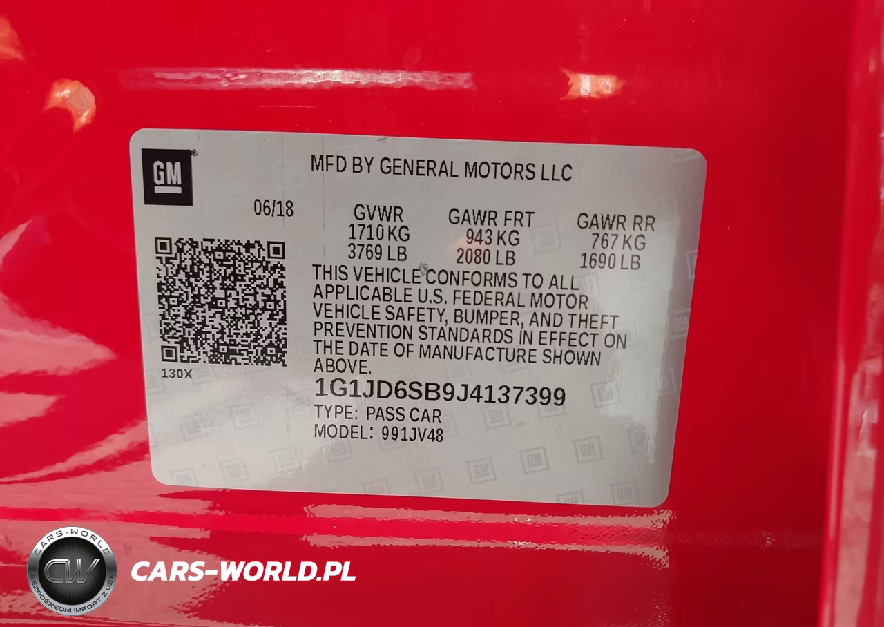 2018 Chevrolet Sonic Lt Auto VIN:1G1JD6SB9J4137399 - 9