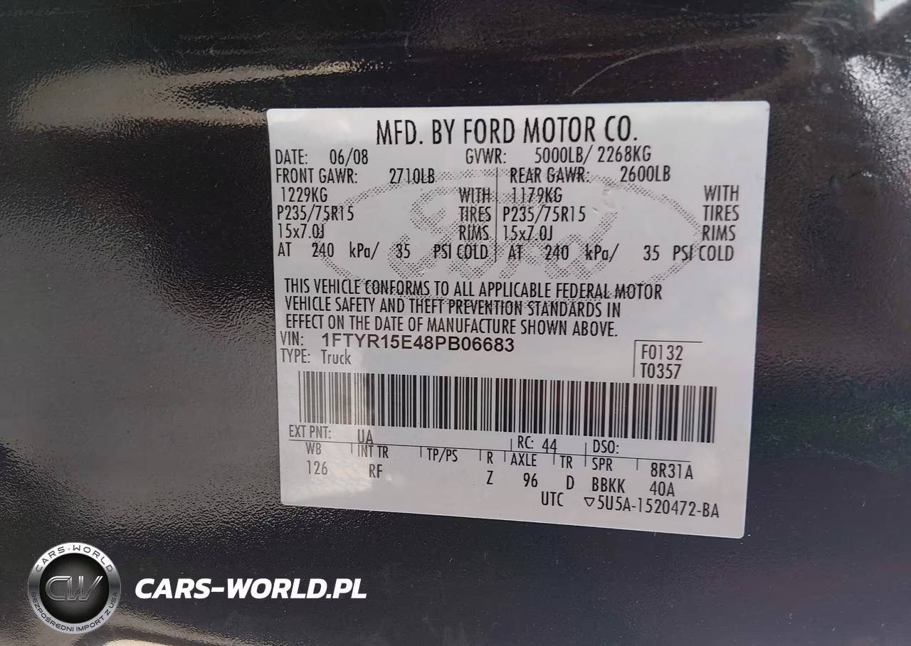 2008 Ford Ranger Fx4 Off-Road-Sport-Xl-Xlt VIN:1FTYR15E48PB06683 - 9