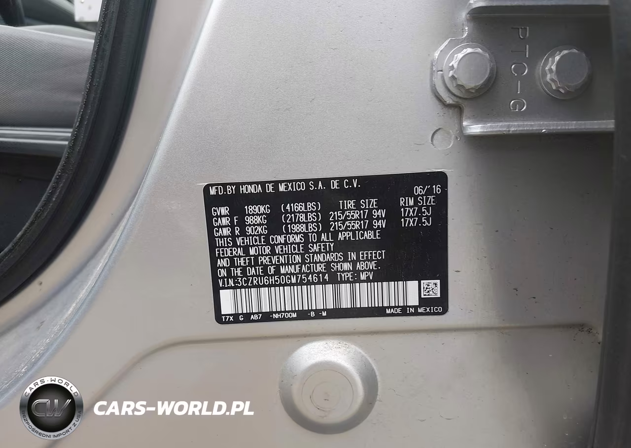 2016 Honda Hr-V Ex VIN:3CZRU6H50GM754614 - 9
