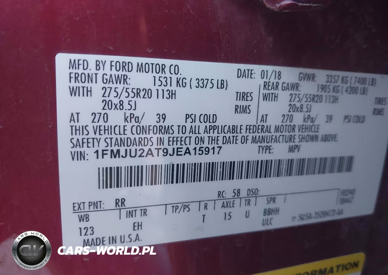2018 Ford Expedition Limited VIN:1FMJU2AT9JEA15917 - 9