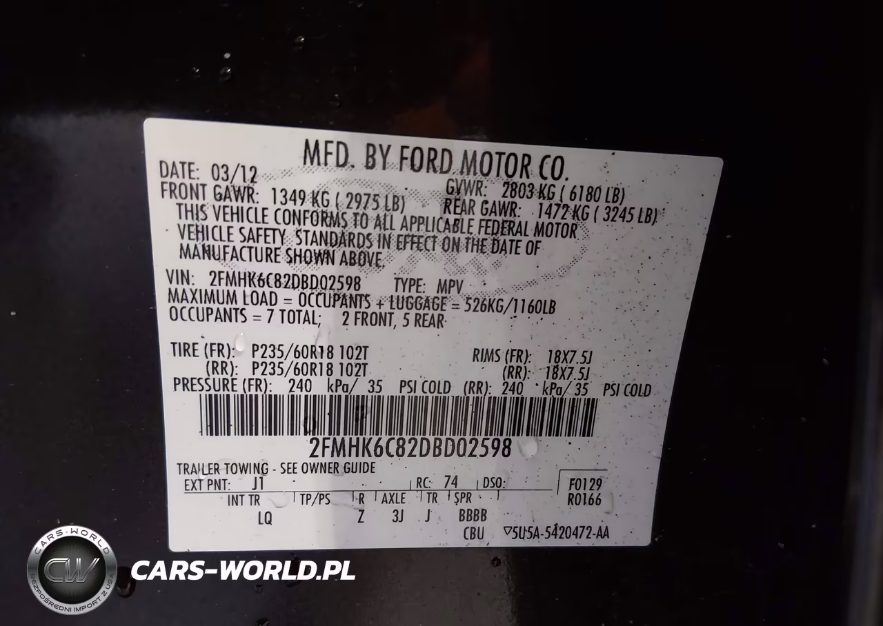 2013 Ford Flex Sel VIN:2FMHK6C82DBD02598 - 9