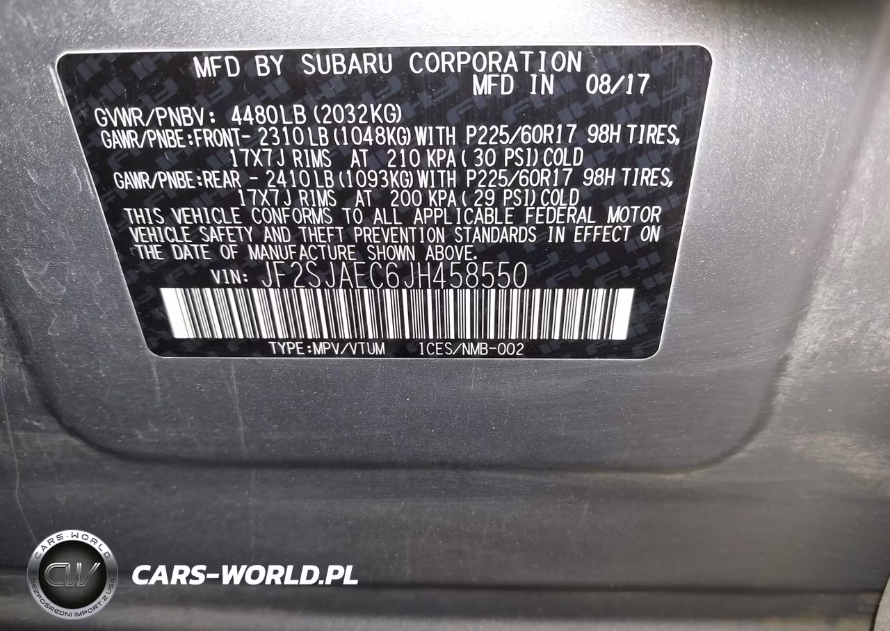 2018 Subaru Forester 2.5I Premium VIN:JF2SJAEC6JH458550 - 9