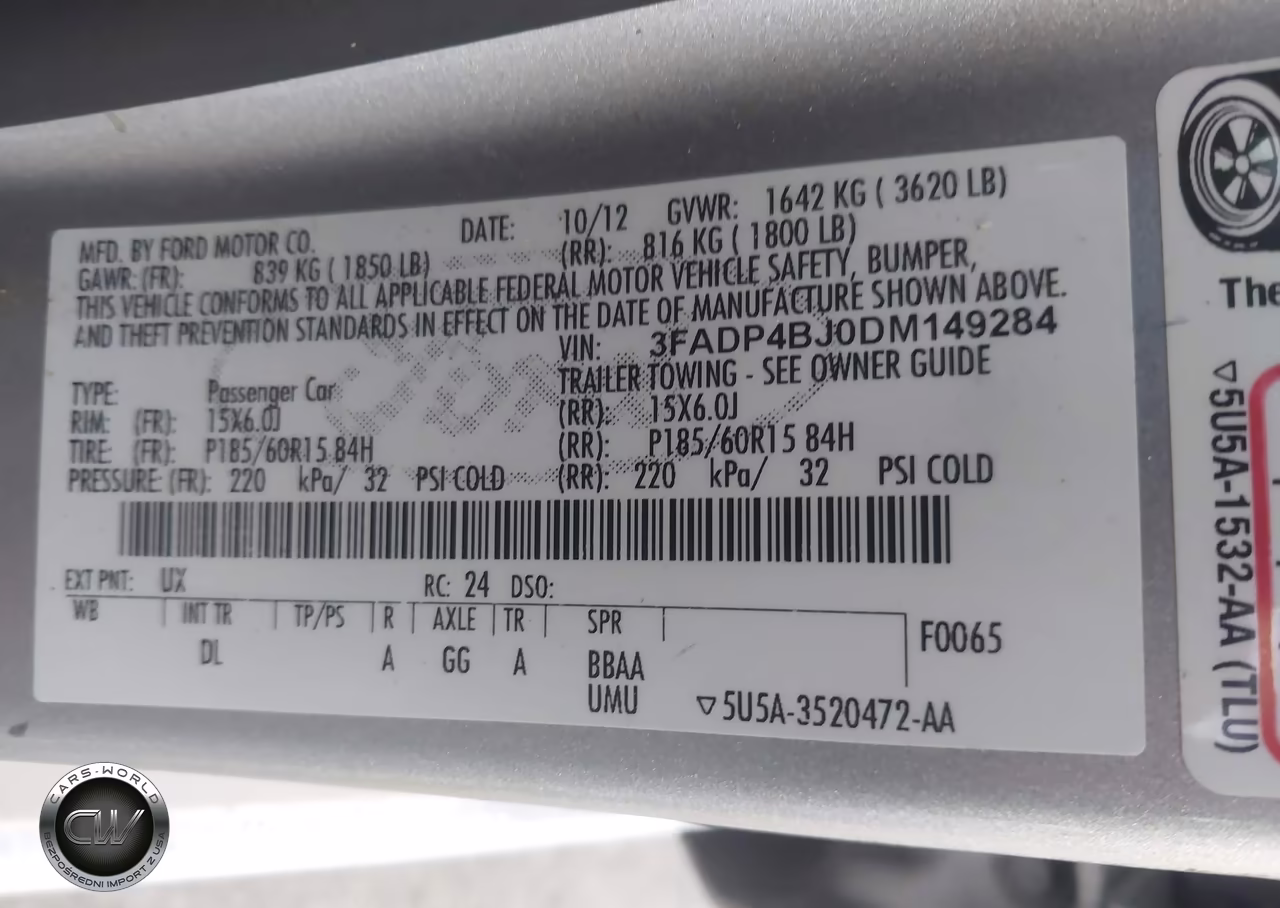 2013 Ford Fiesta Se VIN:3FADP4BJ0DM149284 - 9