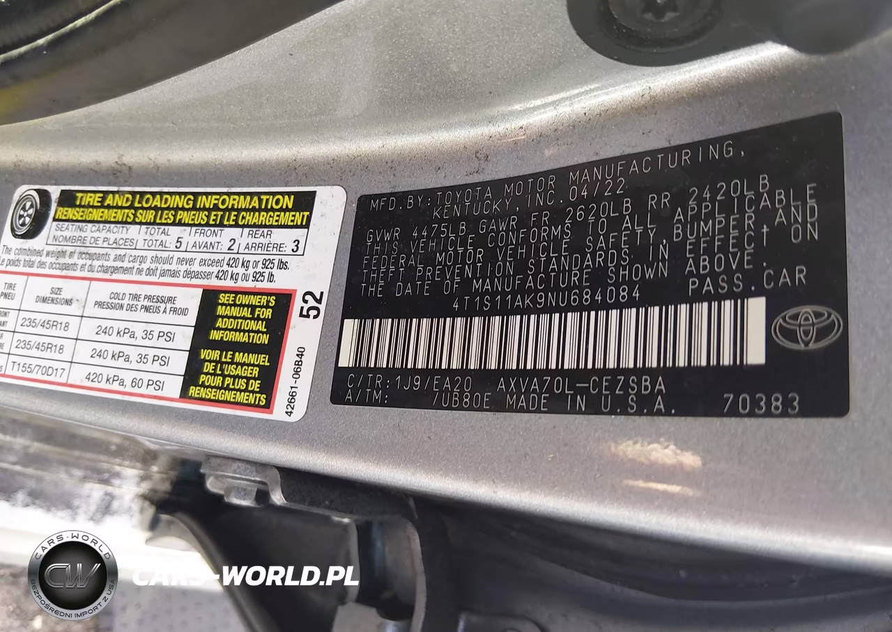 2022 Toyota Camry Se VIN:4T1S11AK9NU684084 - 9