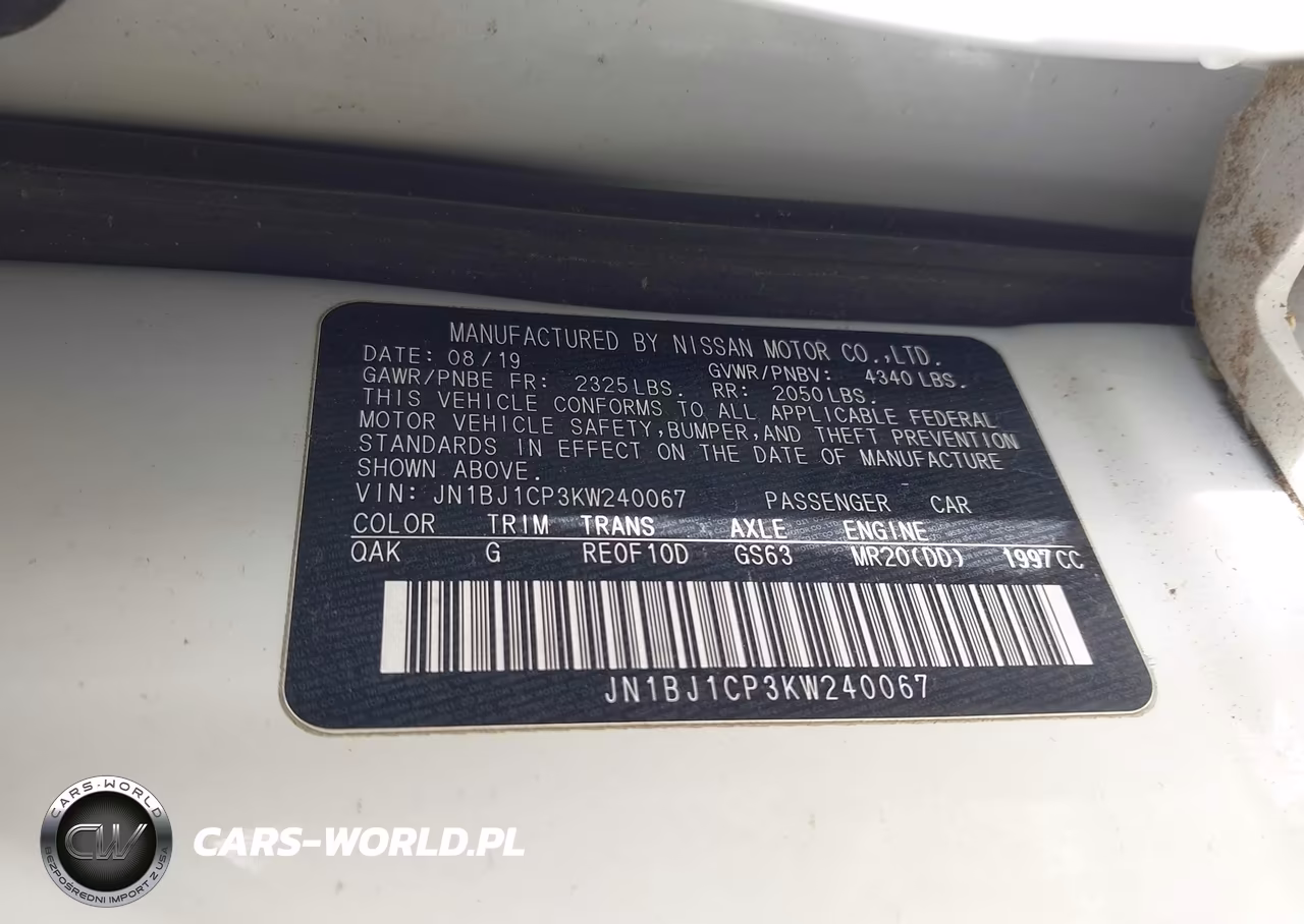 2019 Nissan Rogue Sport S VIN:JN1BJ1CP3KW240067 - 9