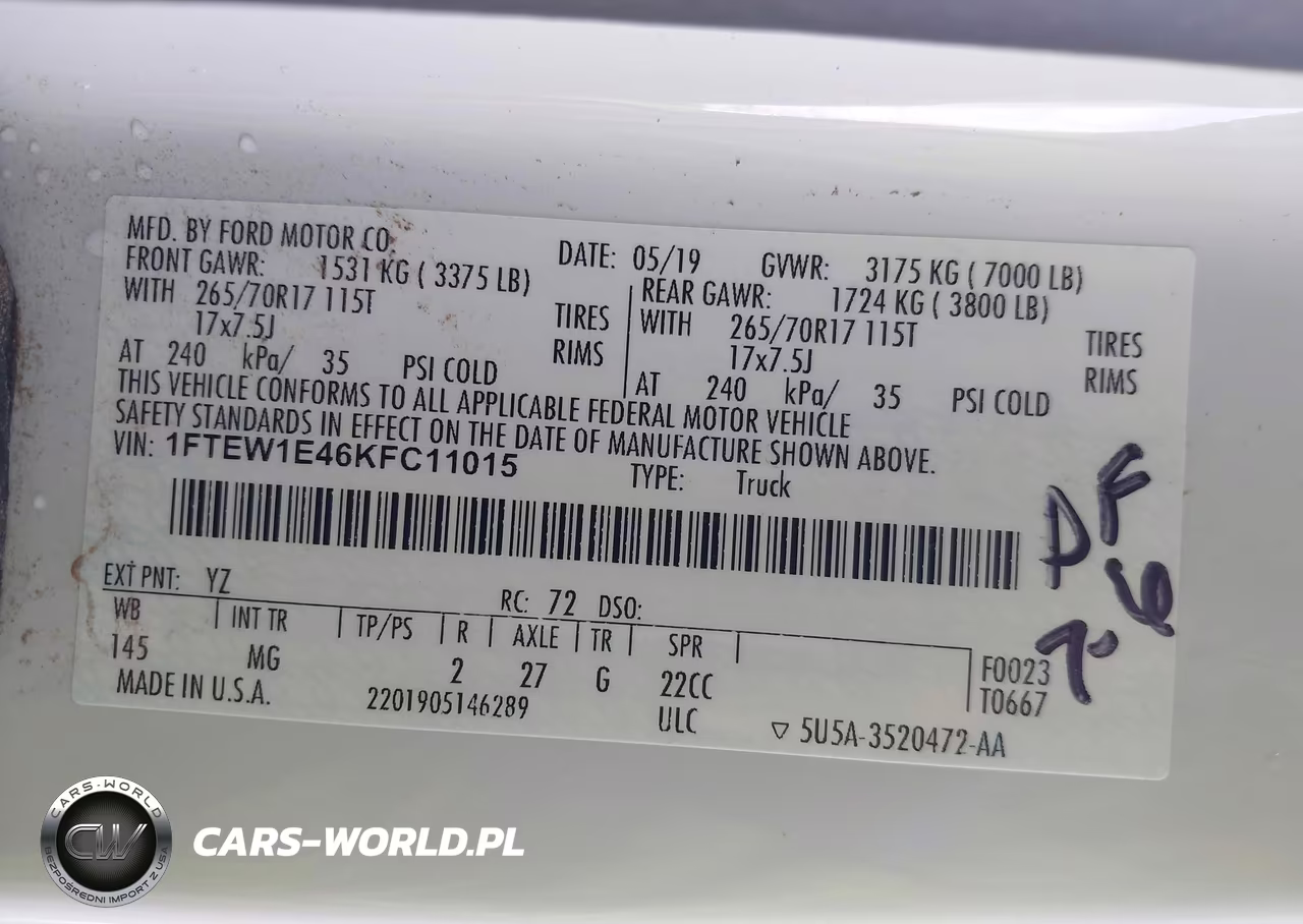 2019 Ford F-150 Xlt VIN:1FTEW1E46KFC11015 - 9