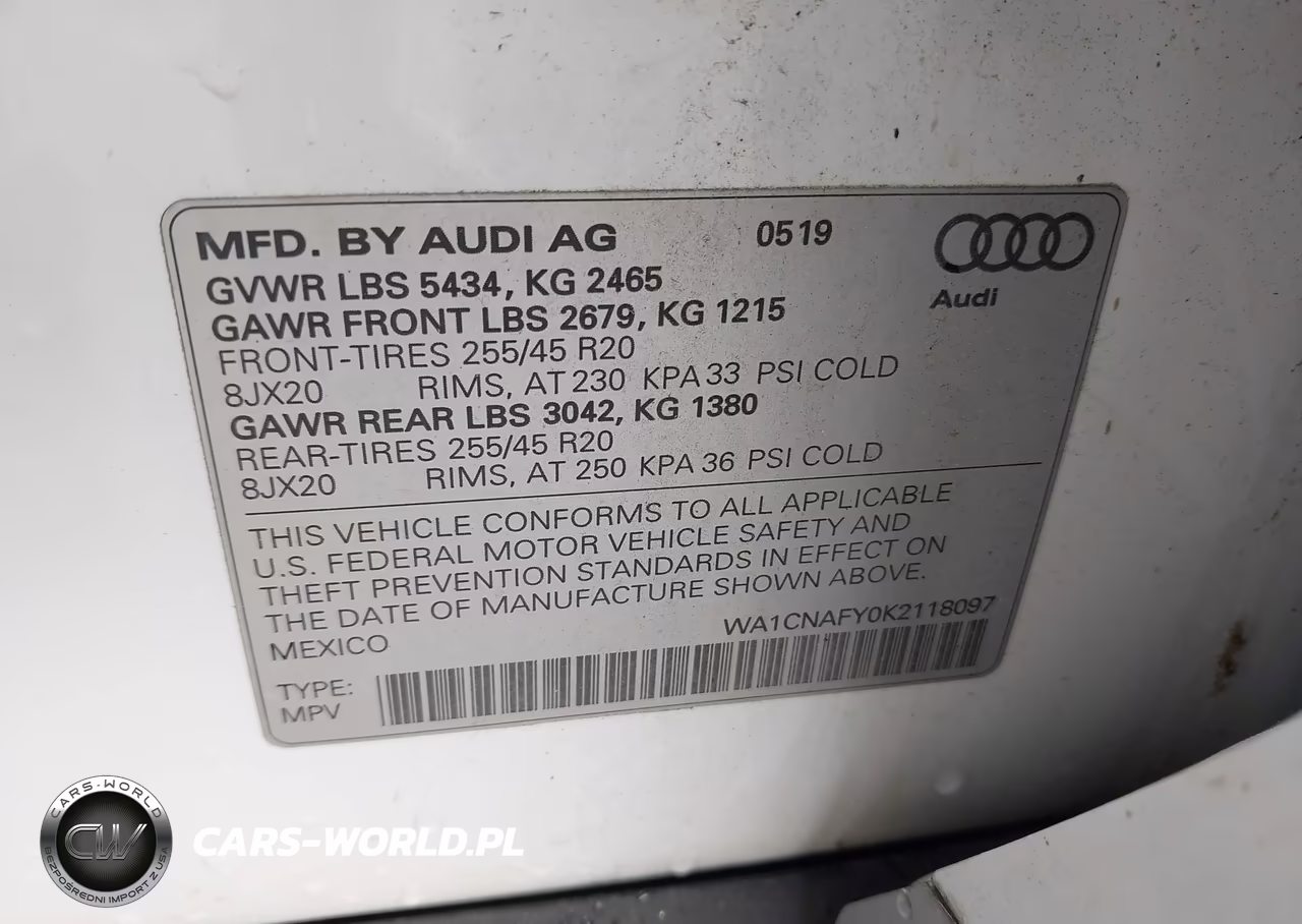 2019 Audi Q5 45 Premium VIN:WA1CNAFY0K2118097 - 9