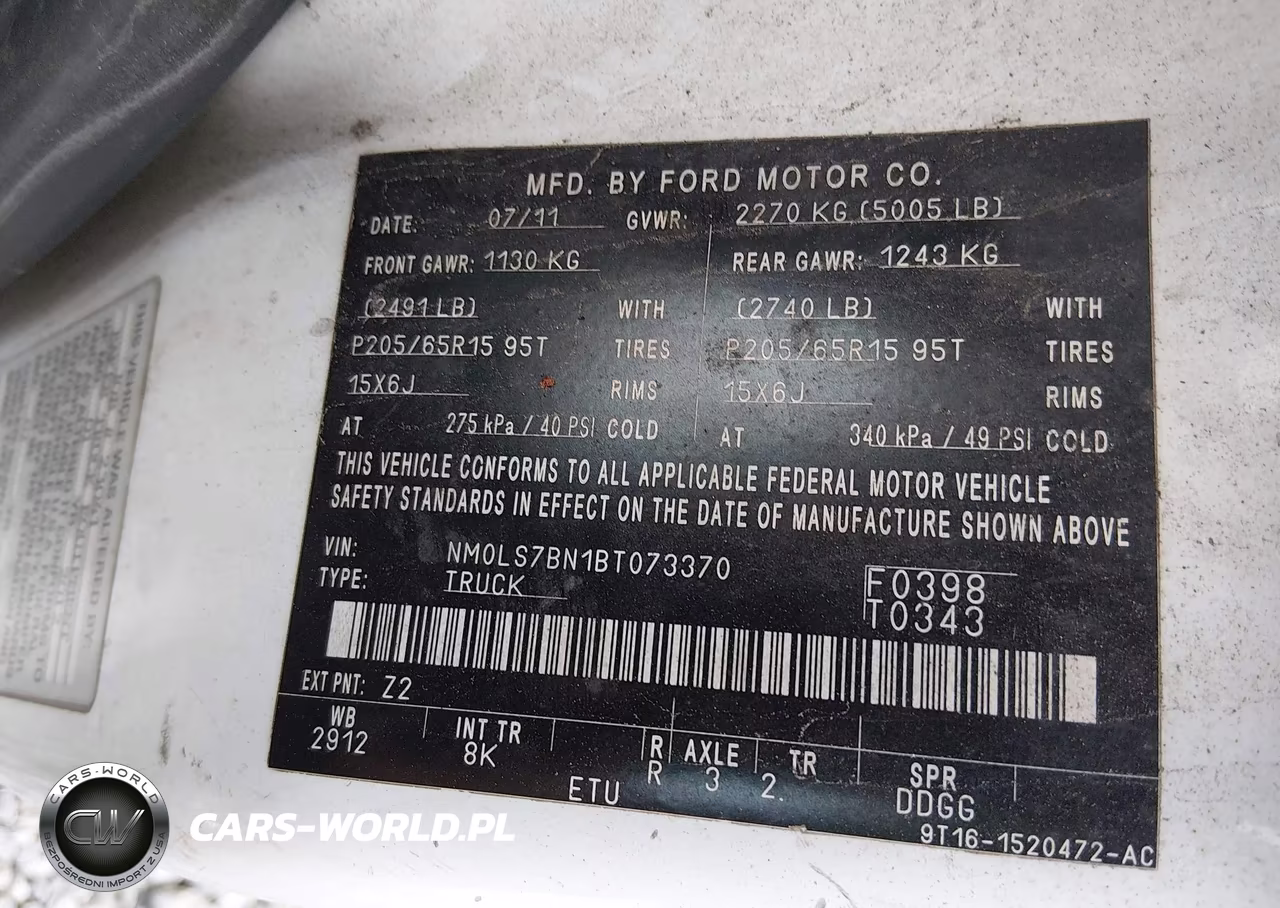 2011 Ford Transit Connect Xlt VIN:NM0LS7BN1BT073370 - 9