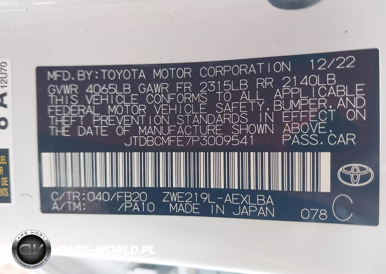 2023 Toyota Corolla Hybrid Le VIN:JTDBCMFE7P3009541 - 9
