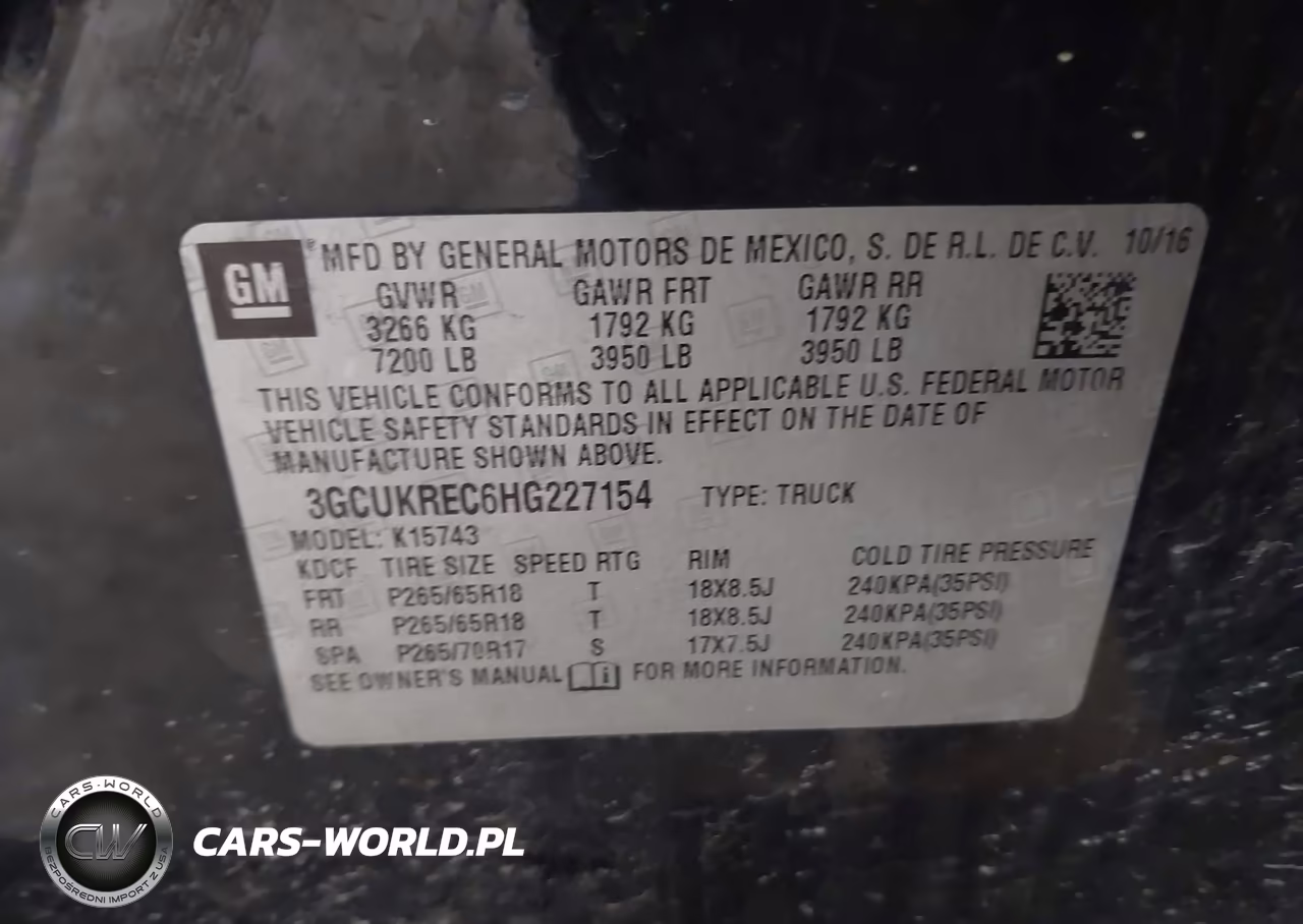2017 Chevrolet Silverado 1500 1Lt VIN:3GCUKREC6HG227154 - 9