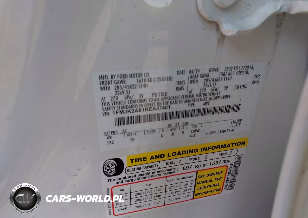 2024 Ford Expedition Limited Max VIN:1FMJK2A81REA57401 - 9