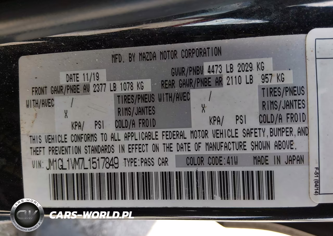 2020 Mazda Mazda6 Touring VIN:JM1GL1VM7L1517849 - 9