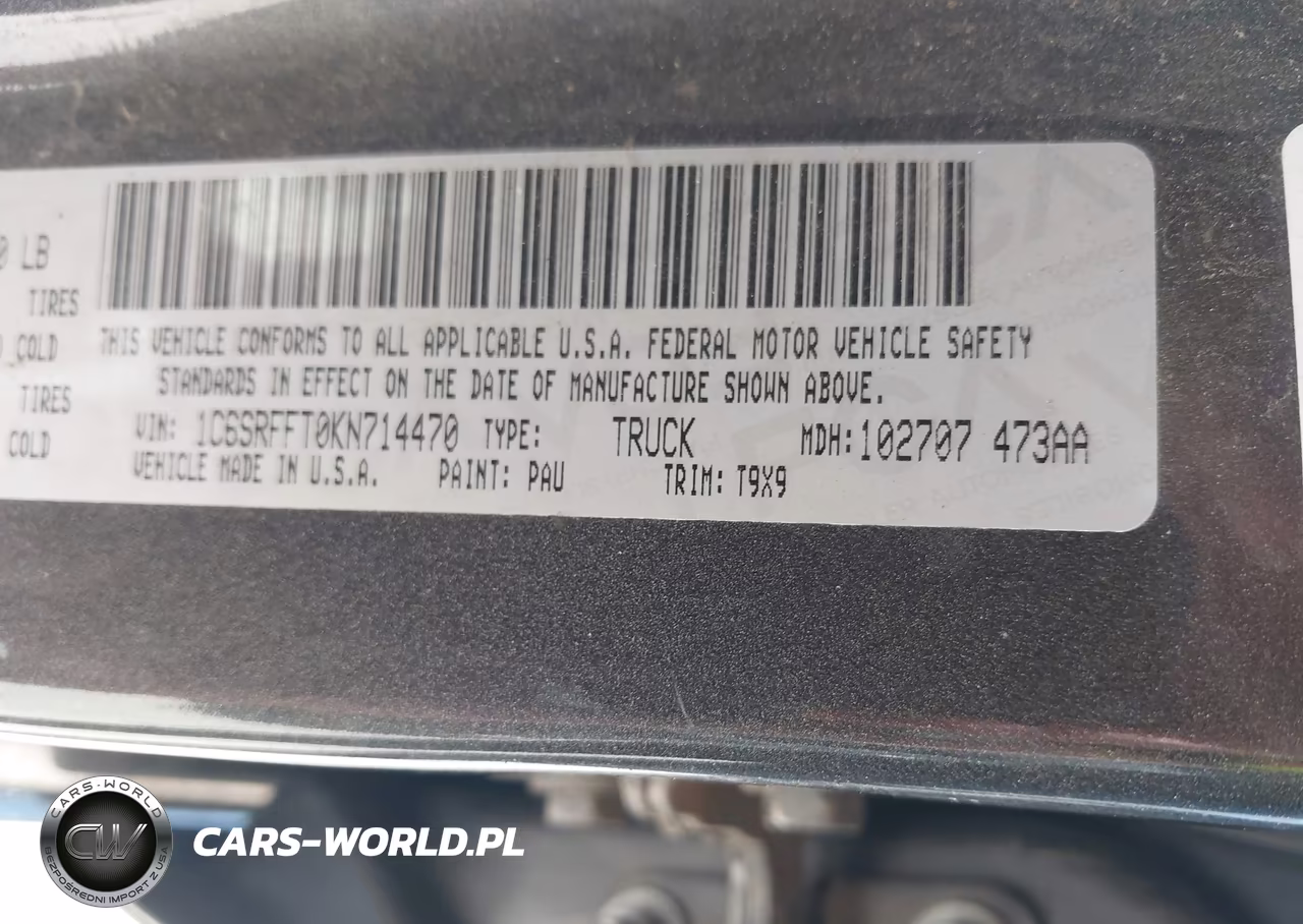 2019 Ram 1500 Big Horn-Lone Star 4X4 5'7 Box VIN:1C6SRFFT0KN714470 - 9