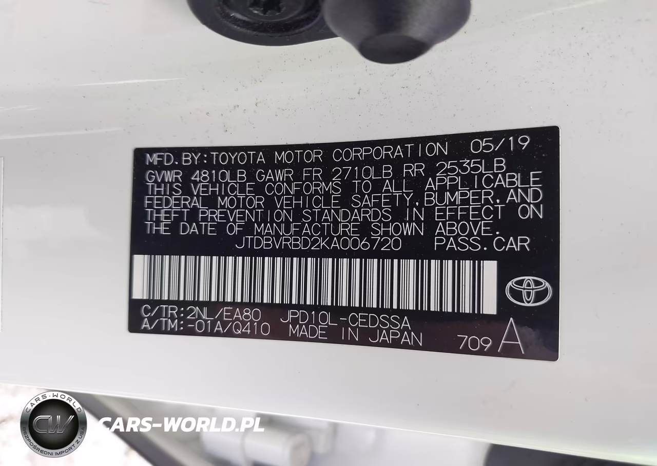 2019 Toyota Mirai VIN:JTDBVRBD2KA006720 - 9