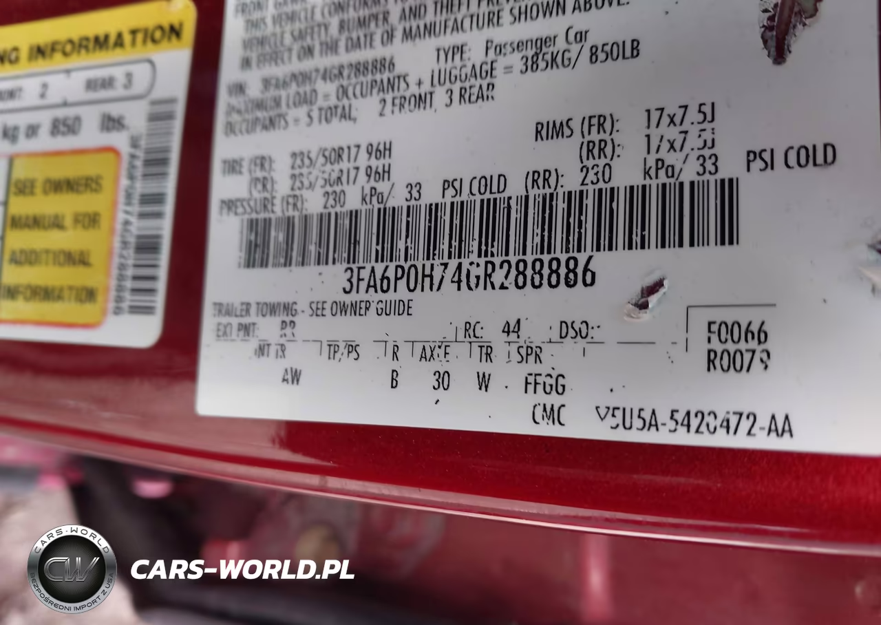 2016 Ford Fusion Se VIN:3FA6P0H74GR288886 - 9