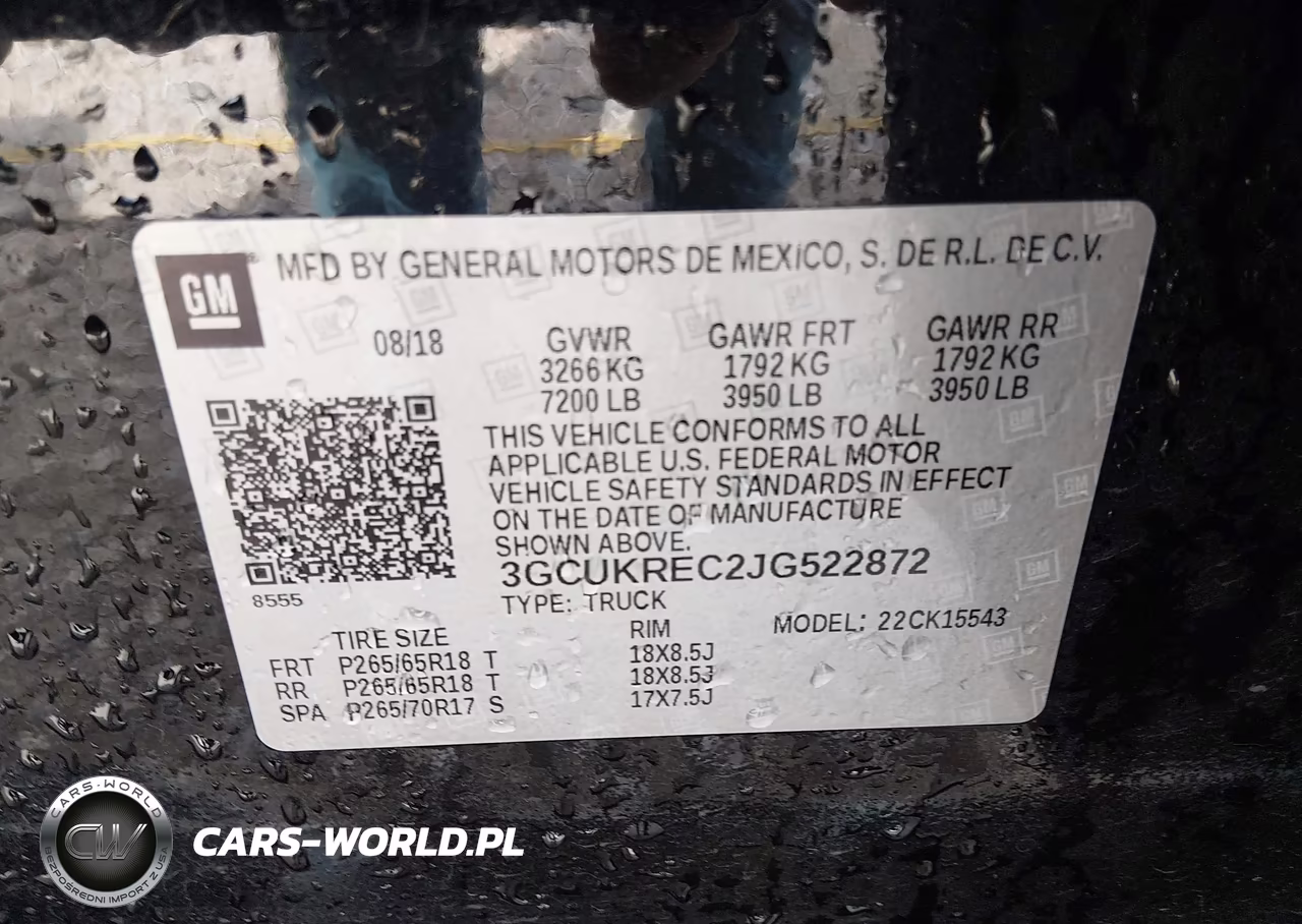 2018 Chevrolet Silverado 1500 2Lt VIN:3GCUKREC2JG522872 - 9