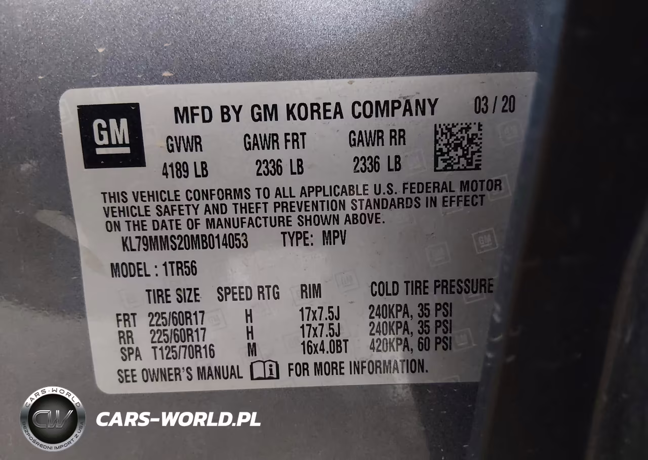 2021 Chevrolet Trailblazer Fwd Ls VIN:KL79MMS20MB014053 - 9