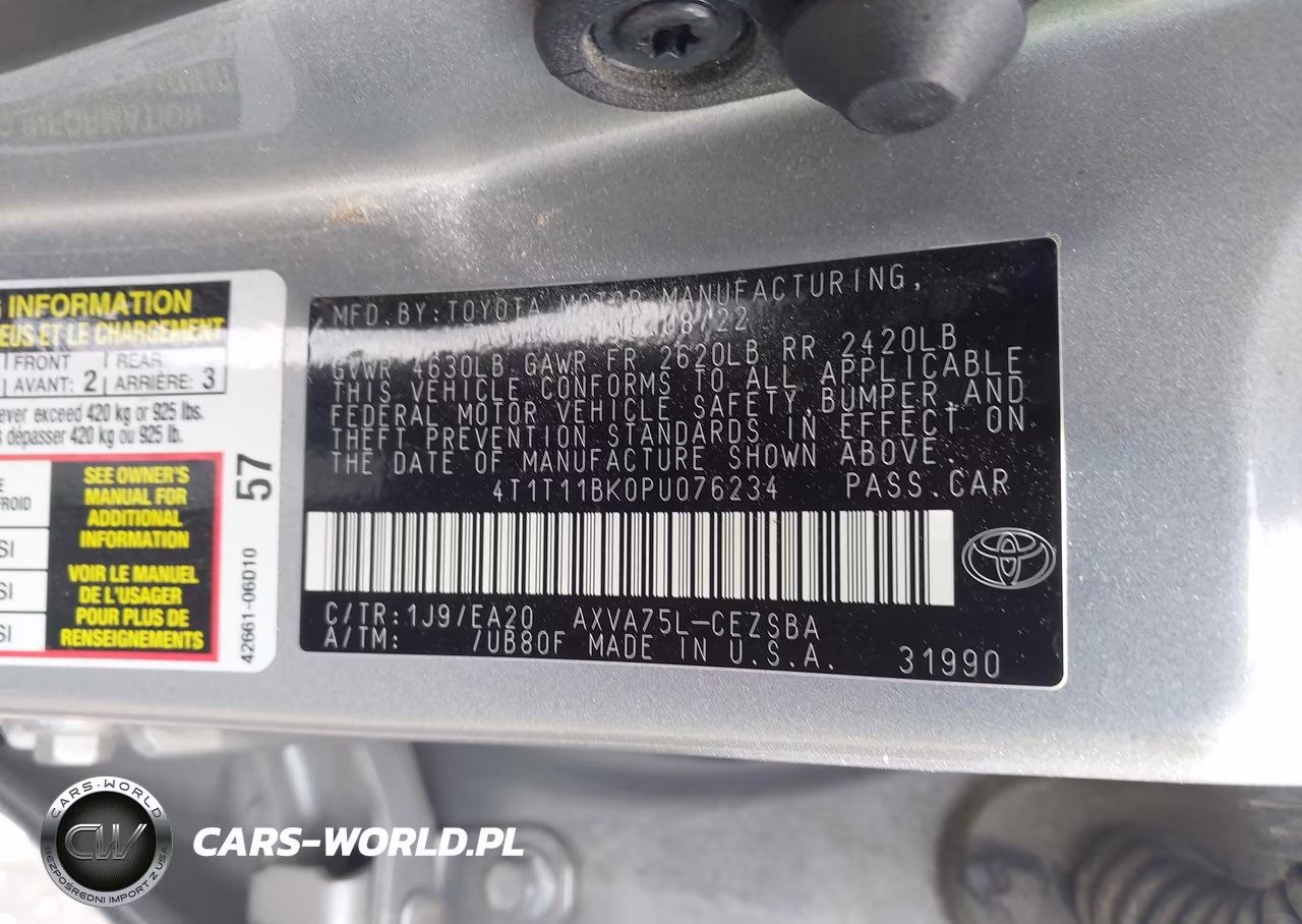 2023 Toyota Camry Se Awd VIN:4T1T11BK0PU076234 - 9
