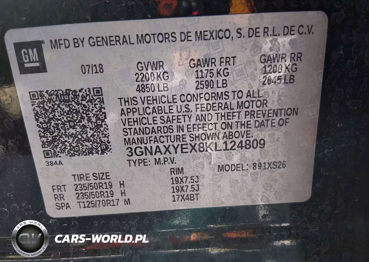2019 Chevrolet Equinox Premier VIN:3GNAXYEX8KL124809 - 9