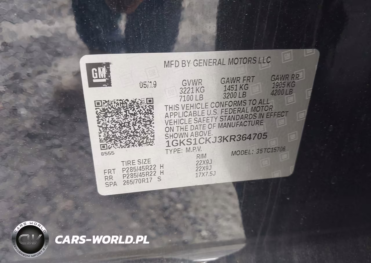 2019 GMC Yukon Denali VIN:1GKS1CKJ3KR364705 - 9