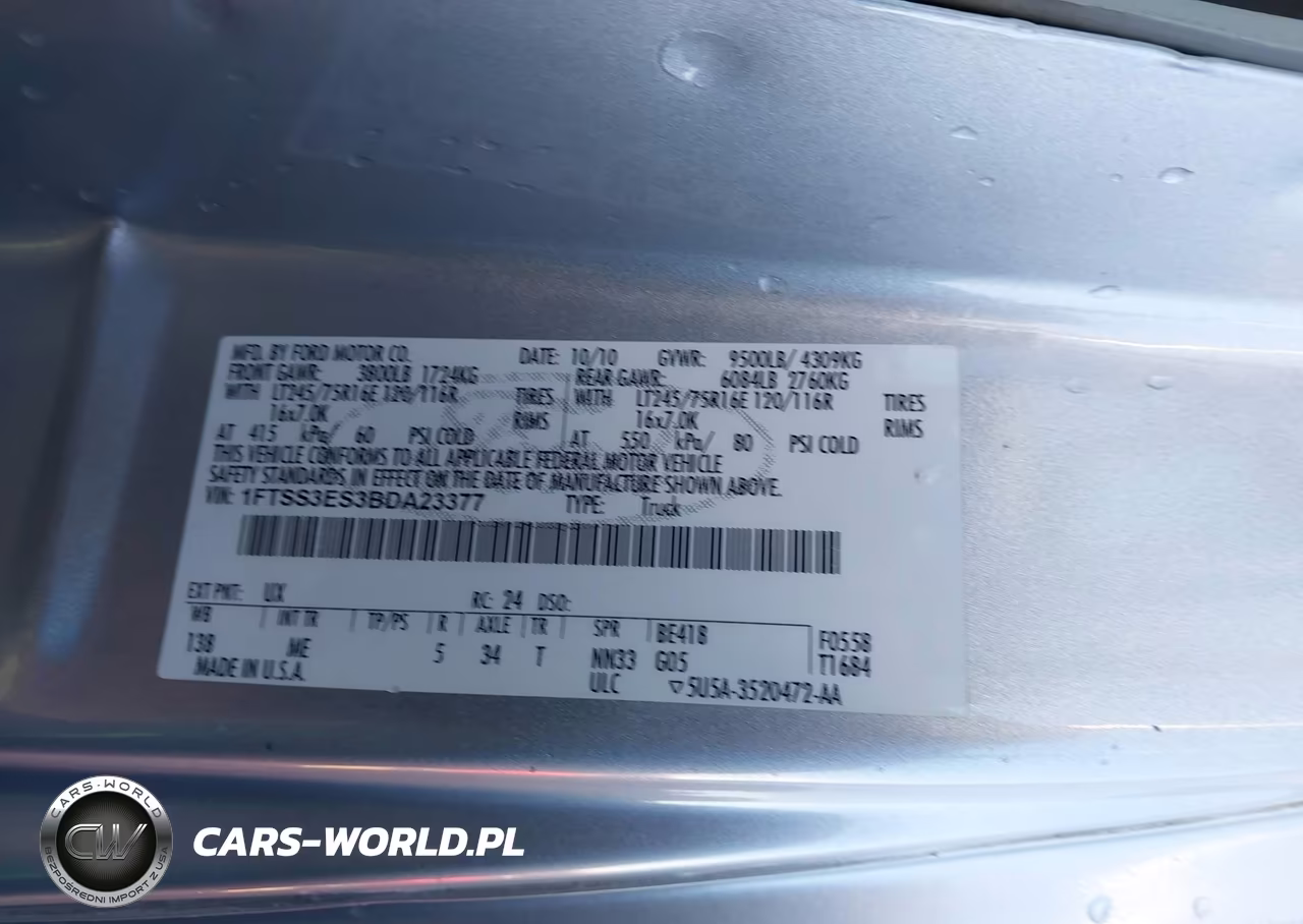 2011 Ford E-350 Super Duty Commercial VIN:1FTSS3ES3BDA23377 - 9