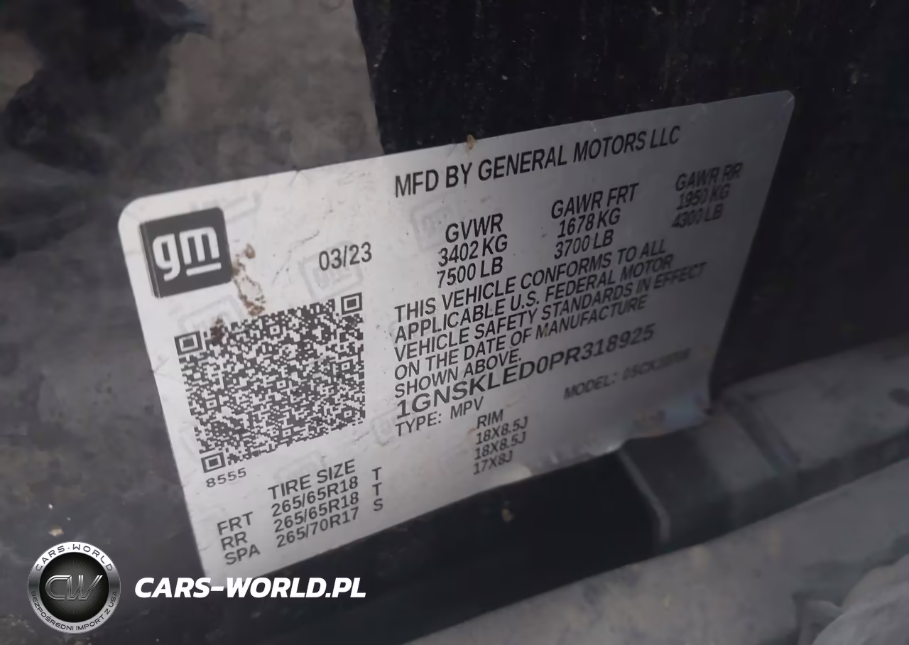 2023 Chevrolet Tahoe 4Wd Commercial Fleet VIN:1GNSKLED0PR318925 - 9