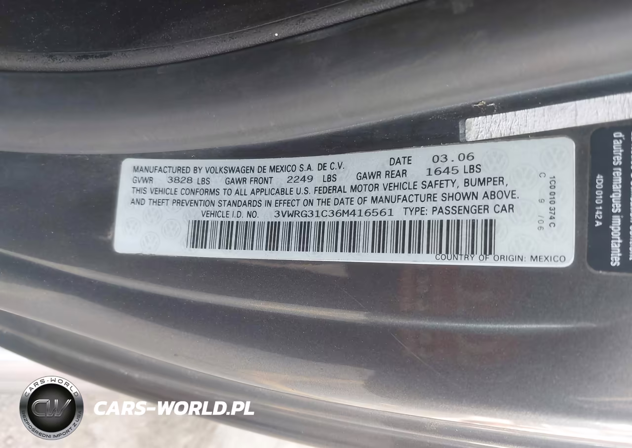 2006 Volkswagen New Beetle 2.5 VIN:3VWRG31C36M416561 - 9