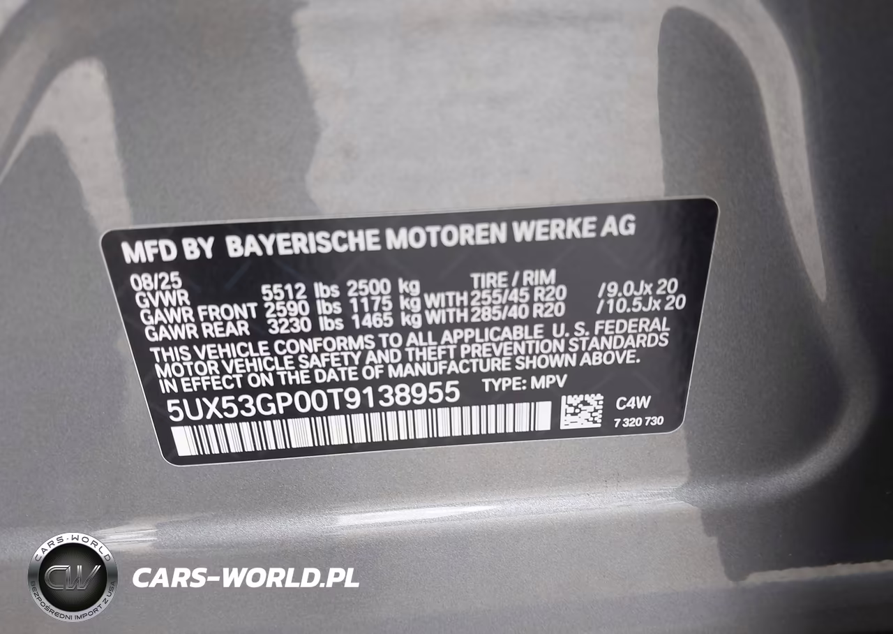 2026 BMW X3 30 xDrive VIN:5UX53GP00T9138955 - 9