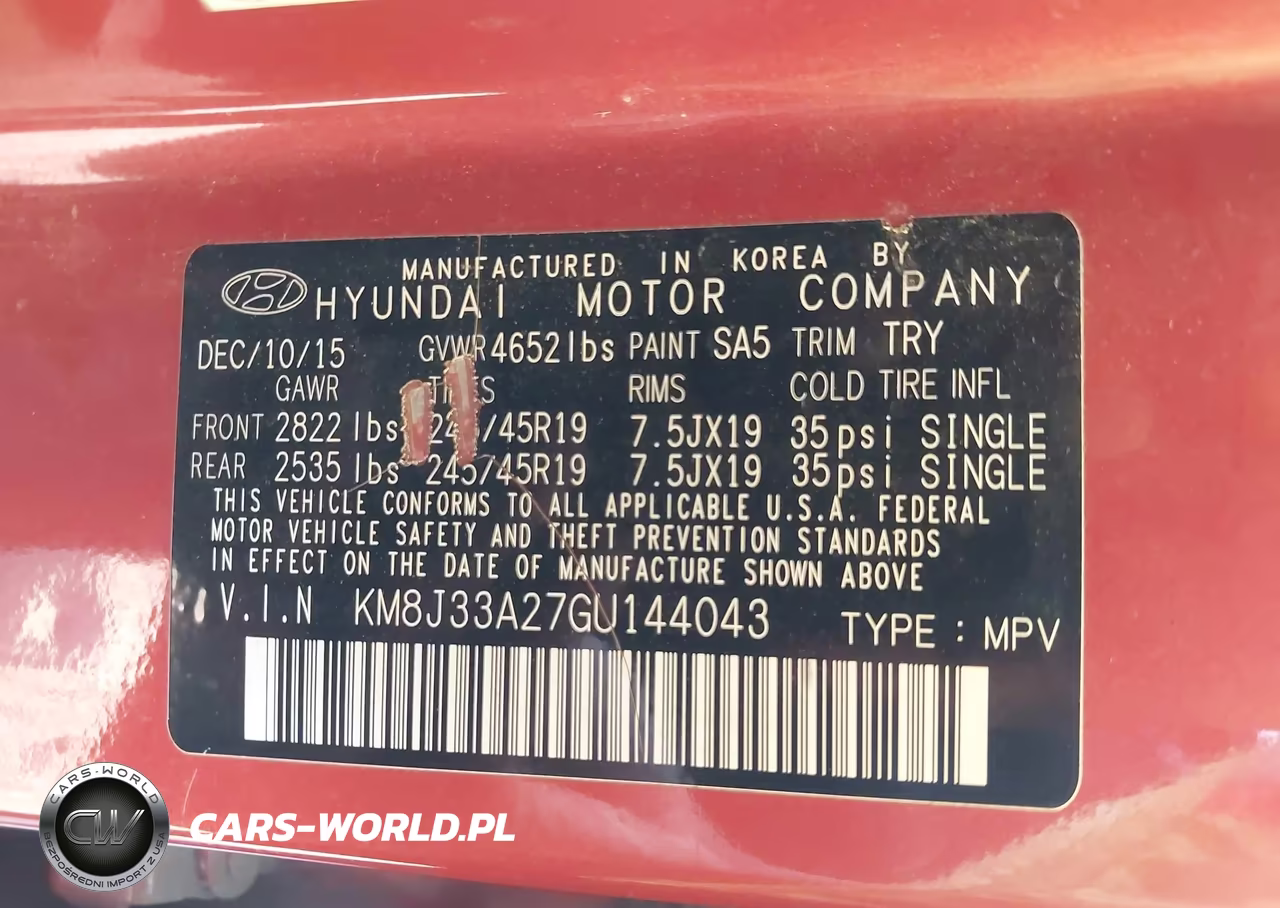 2016 Hyundai Tucson Limited VIN:KM8J33A27GU144043 - 9