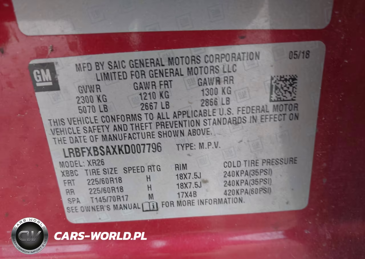 2019 Buick Envision Fwd Preferred VIN:LRBFXBSAXKD007796 - 9