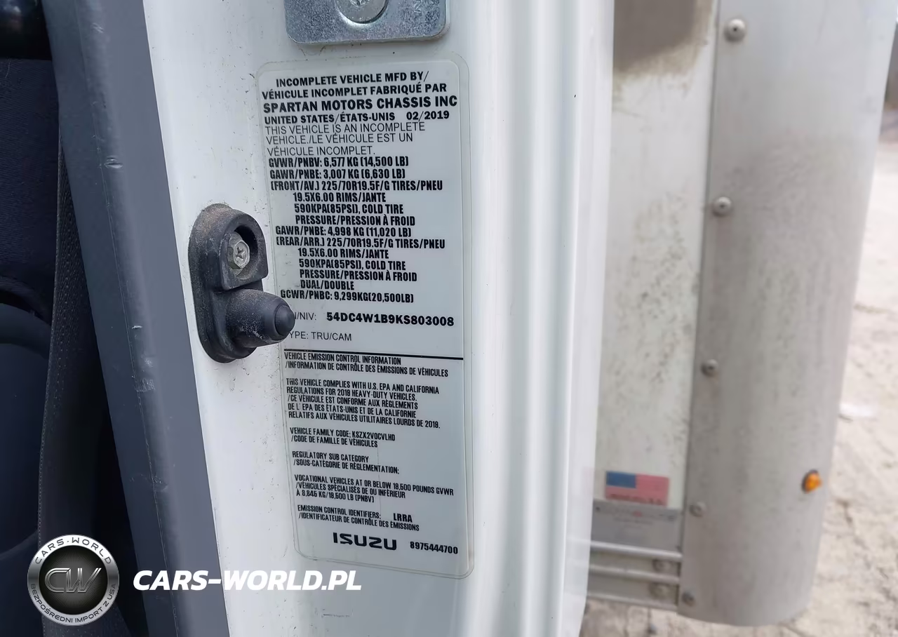 2019 Isuzu Npr Hd VIN:54DC4W1B9KS803008 - 9
