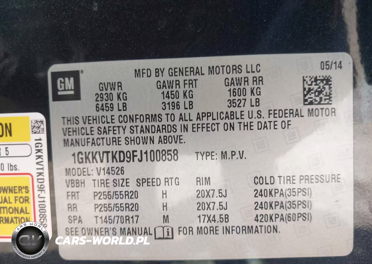 2015 GMC Acadia Denali VIN:1GKKVTKD9FJ100858 - 9