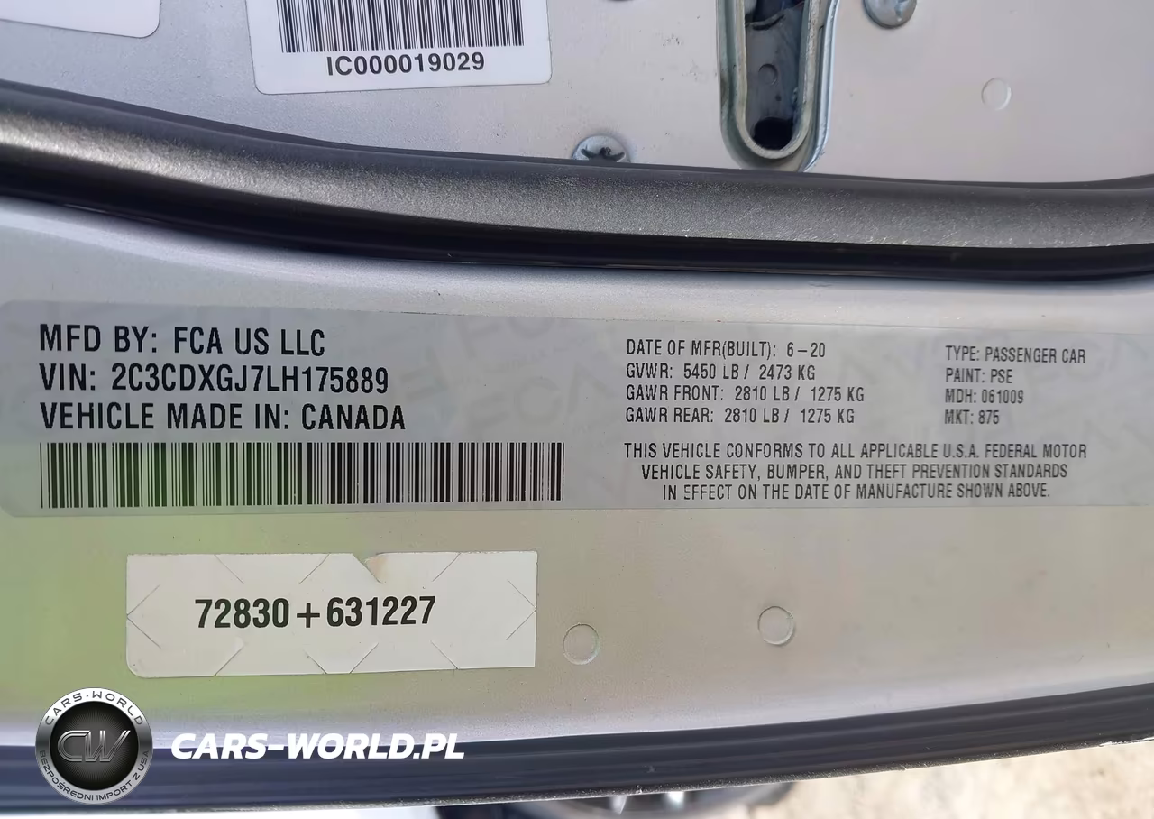 2020 Dodge Charger Scat Pack Rwd VIN:2C3CDXGJ7LH175889 - 9