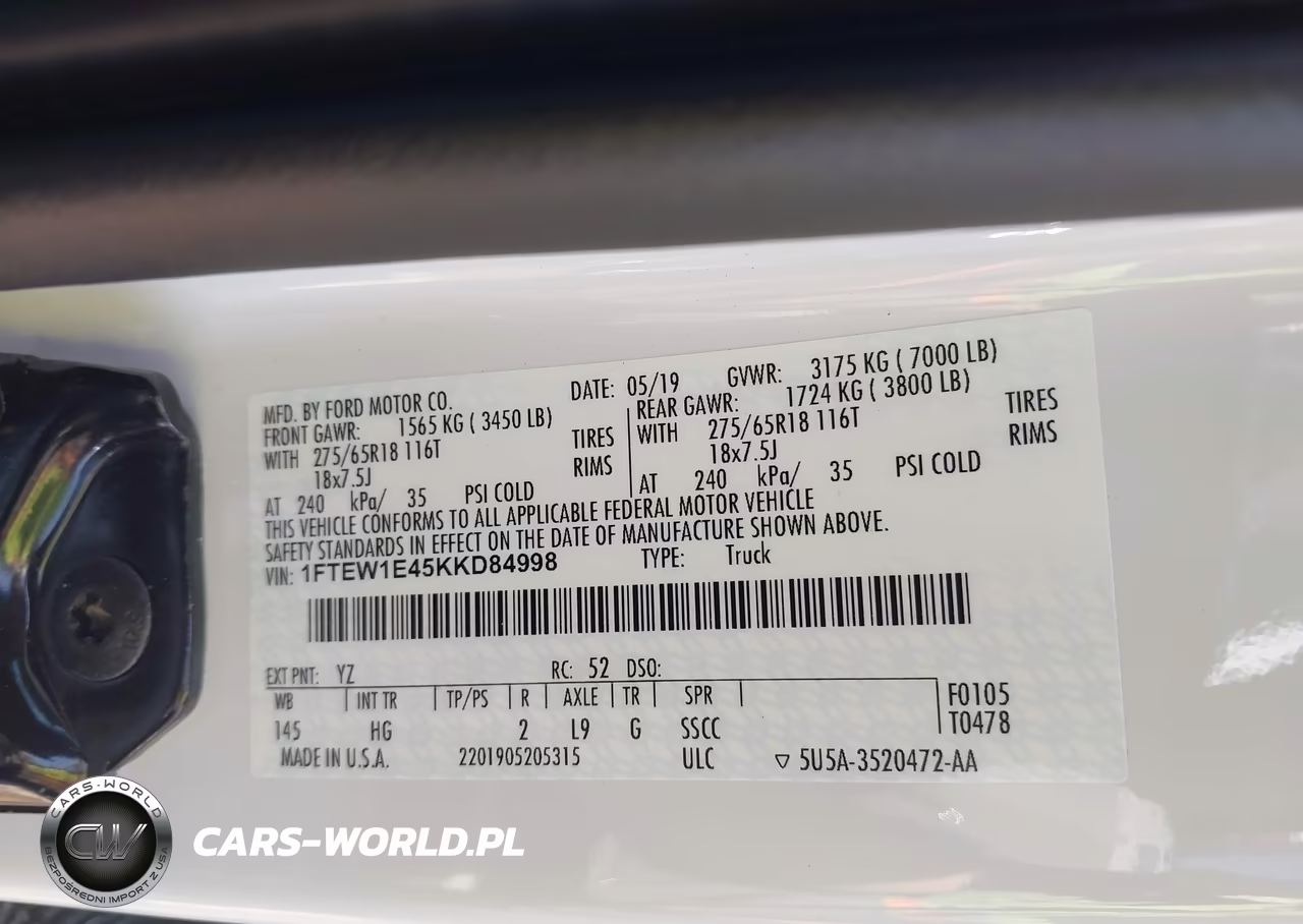 2019 Ford F-150 Lariat VIN:1FTEW1E45KKD84998 - 9