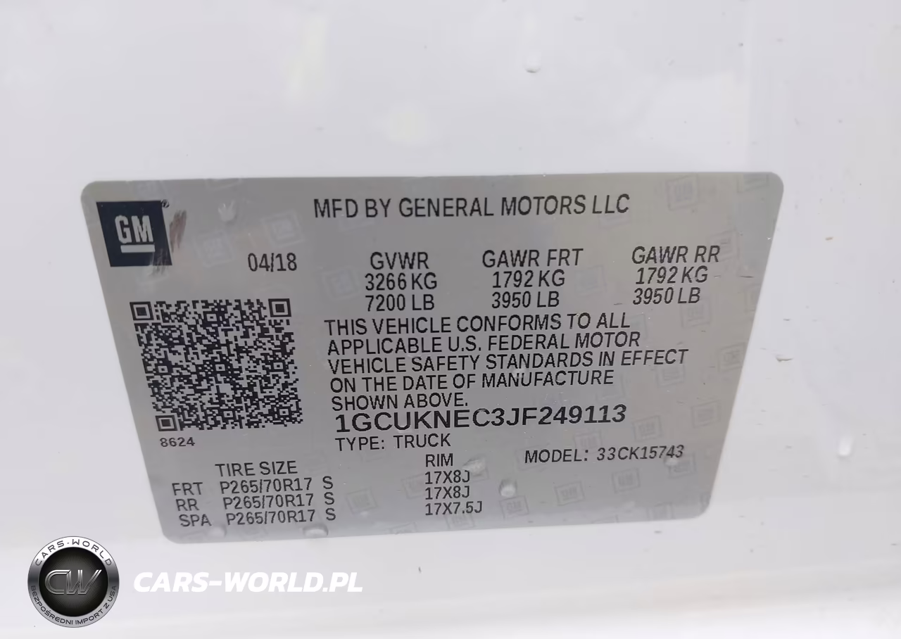 2018 Chevrolet Silverado 1500 Wt VIN:1GCUKNEC3JF249113 - 9