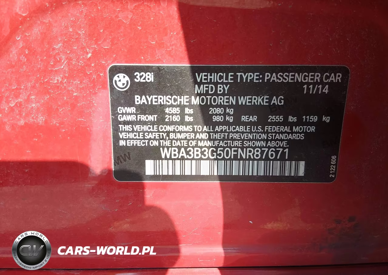2015 BMW 328I xDrive VIN:WBA3B3G50FNR87671 - 9
