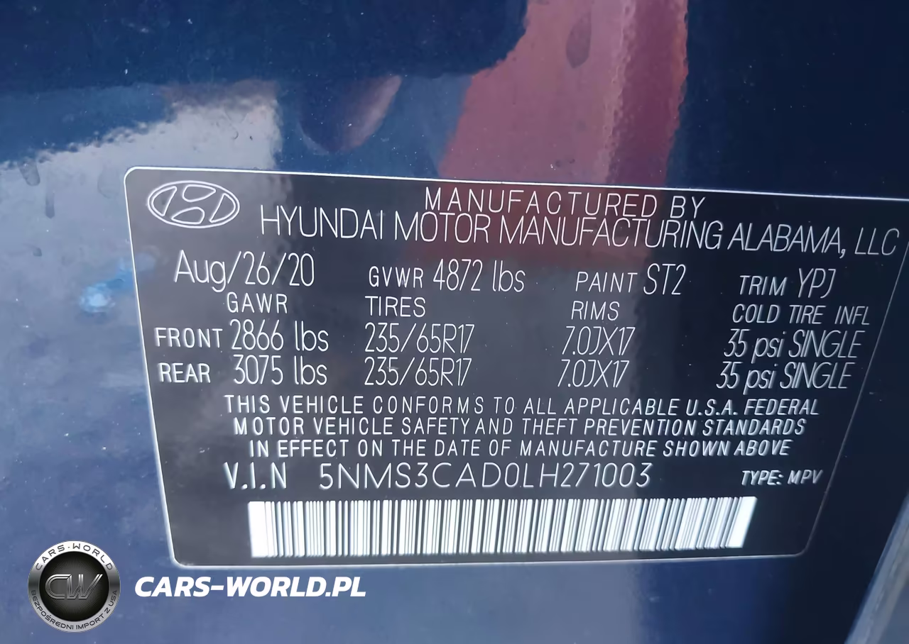 2020 Hyundai Santa Fe Sel VIN:5NMS3CAD0LH271003 - 9