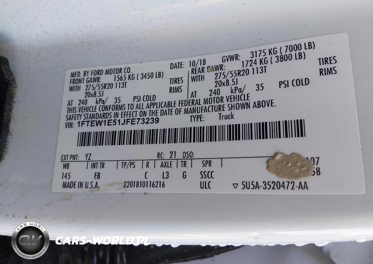 2018 Ford F-150 Xlt VIN:1FTEW1E51JFE73239 - 9