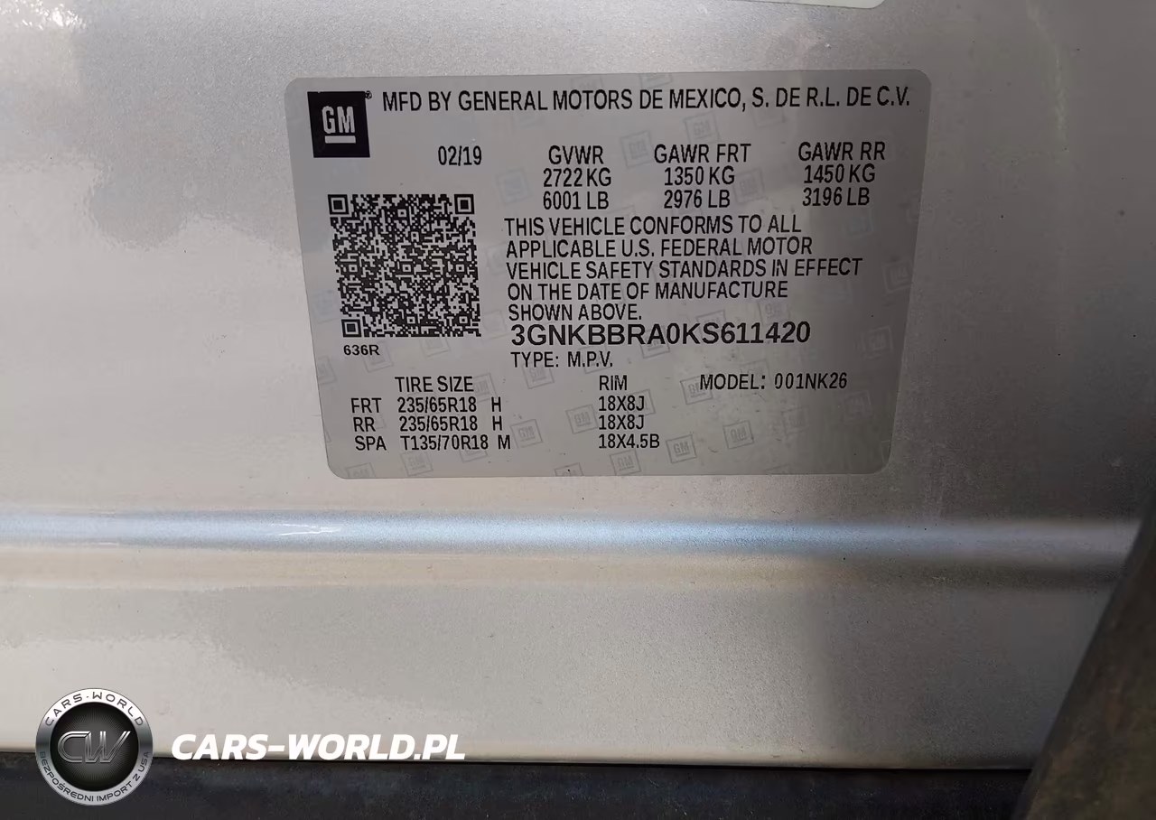 2019 Chevrolet Blazer VIN:3GNKBBRA0KS611420 - 9