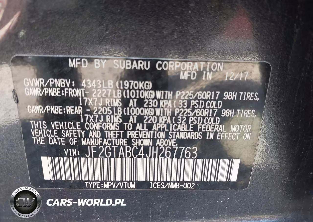 2018 Subaru Crosstrek 2.0I Premium VIN:JF2GTABC4JH267763 - 9