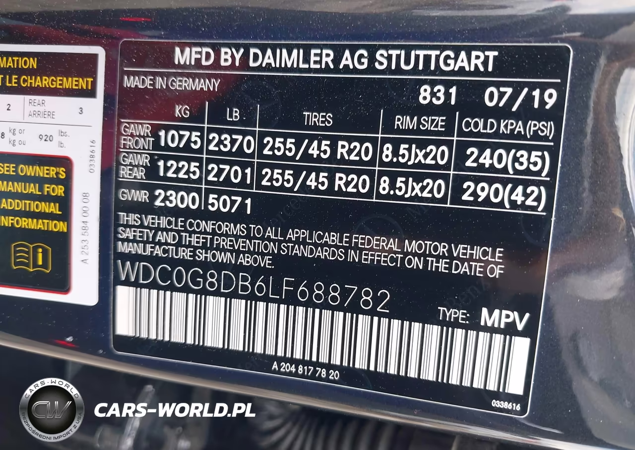 2020 Mercedes-Benz Glc 300 VIN:WDC0G8DB6LF688782 - 9
