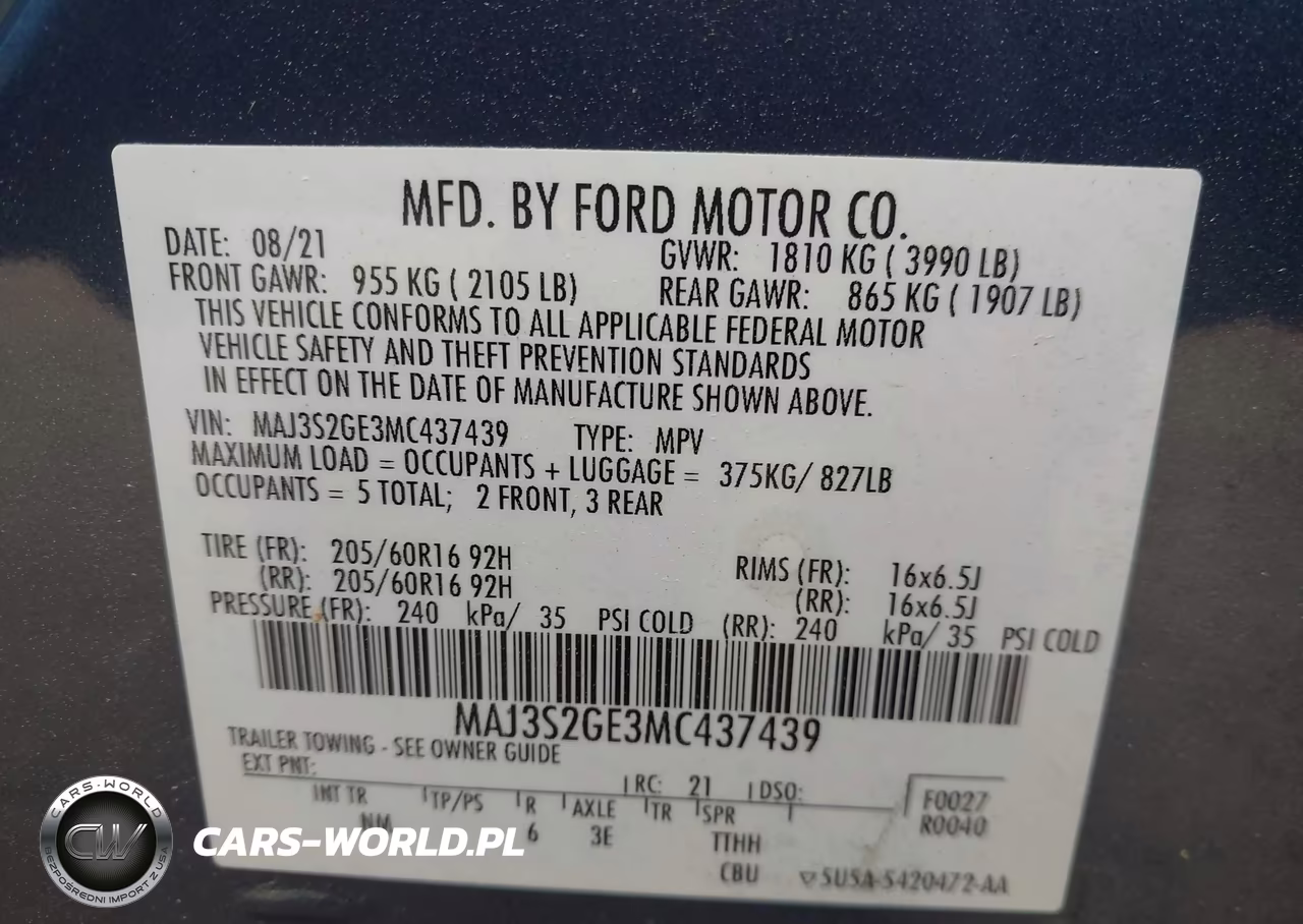 2021 Ford Ecosport Se VIN:MAJ3S2GE3MC437439 - 9